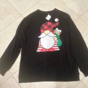 Well Worn Santa Claus Holiday Christmas Sweater Black XL